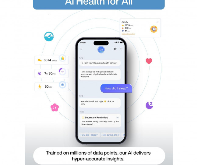 Розумне кільце RingConn Gen 2 Air Galaxy Sliver
